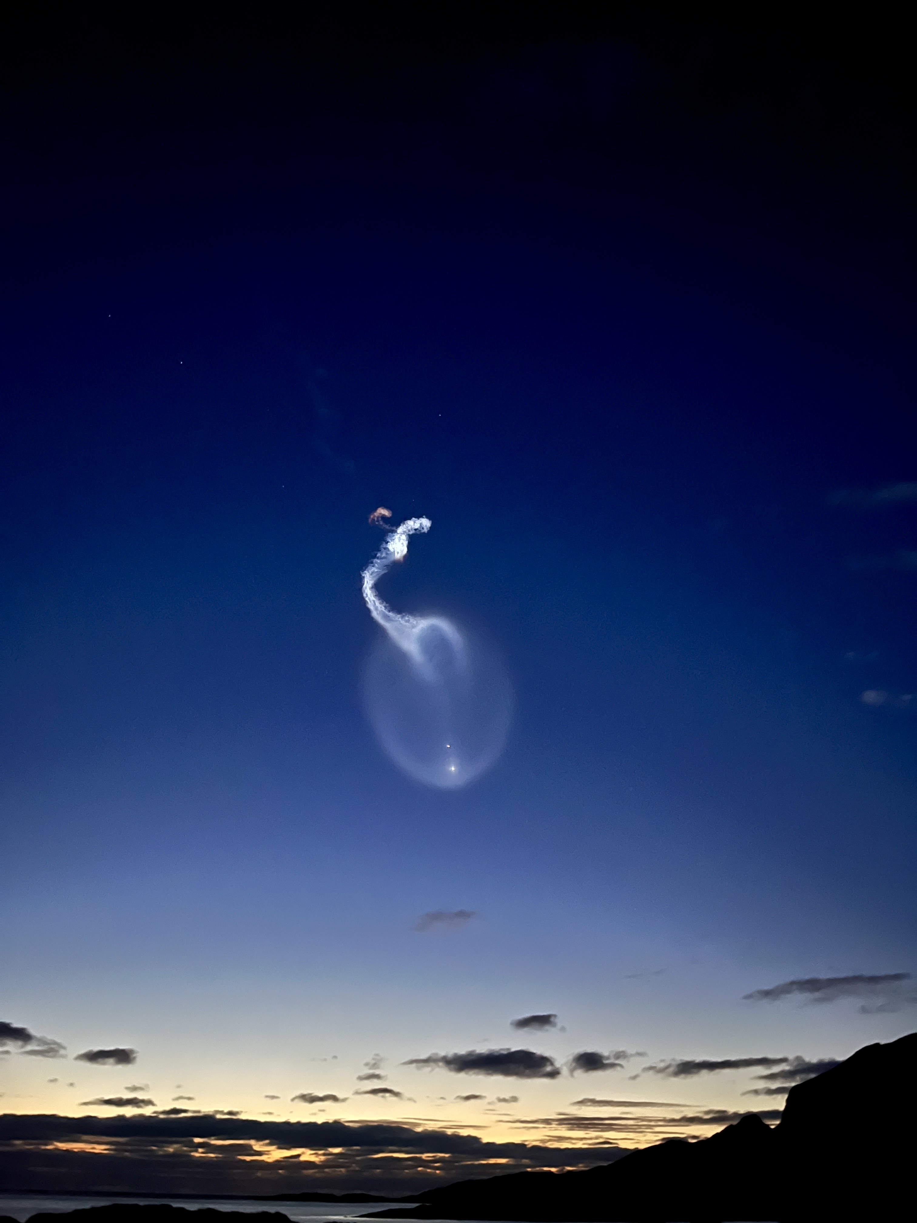 Spectrum's launch trail over Andøya